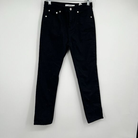 THAKOON Women's 4 Classic Cropped Ankle Jeans Black 28” Minimalist 26” Inseam - Picture 1 of 11